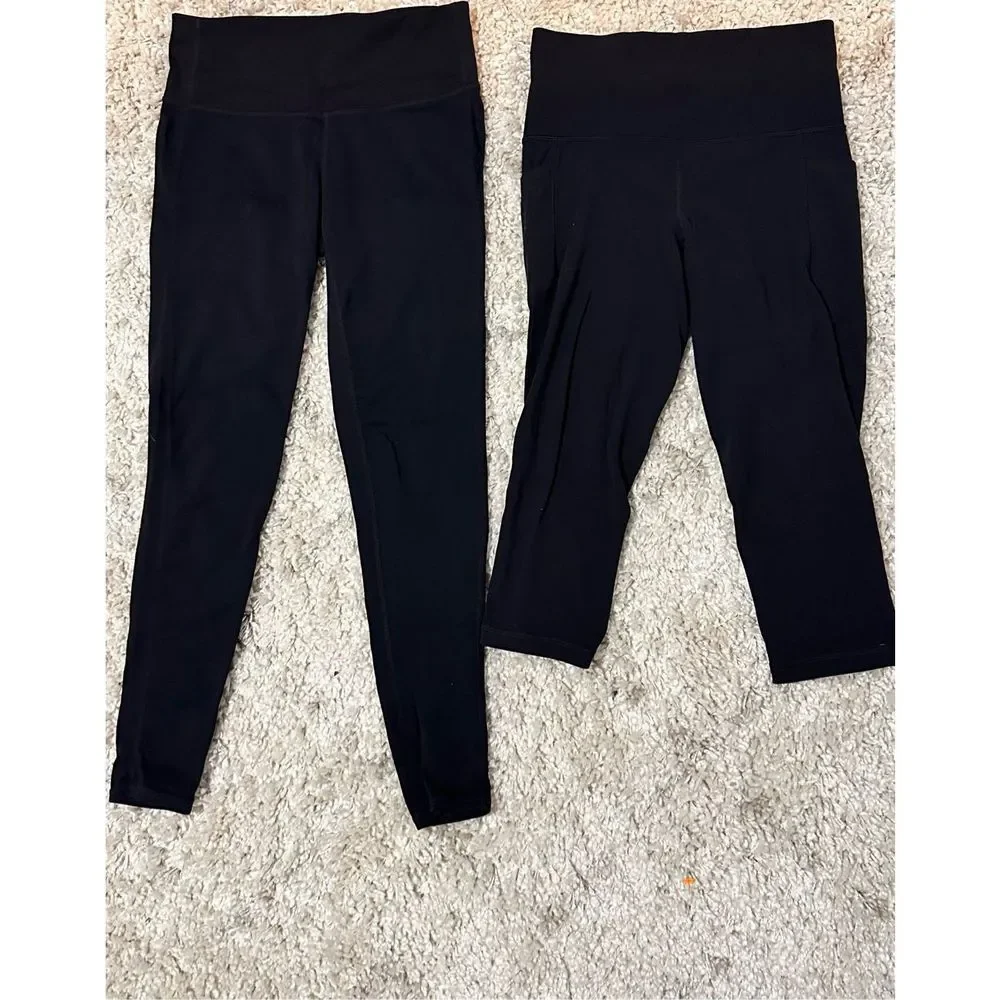 Nice women Bundle of two Athleta black leggings size SP GOOD CONDITION